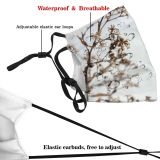 yanfind Winter Blossom Leaf Plant Spring Twig Tree Sky Branch Flower Winter Snow Dust Washable Reusable Filter and Reusable Mouth Warm Windproof Cotton Face