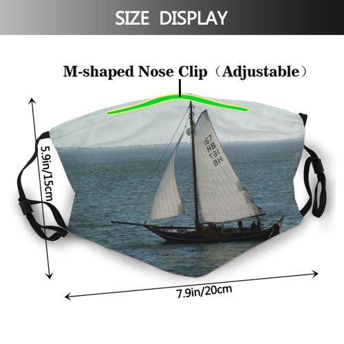 yanfind Dhow Vehicle Sail Segelboot Sailing Ship Rope Dew Watercraft Ocean Mast Sailboat Dust Washable Reusable Filter and Reusable Mouth Warm Windproof Cotton Face
