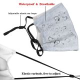 yanfind Ice Design Frost Fantasy Moving Like Snow Wind Contrasts Abstract Comparison Focus Dust Washable Reusable Filter and Reusable Mouth Warm Windproof Cotton Face