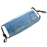 yanfind Flower Lake Shore Mountain Sky Reflection Poppies Blu Lake Calm Loch Sound Dust Washable Reusable Filter and Reusable Mouth Warm Windproof Cotton Face