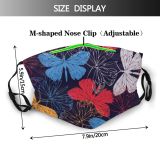 yanfind Abstract Butterfly Decor Fashion Cute Insect Colorful Seamless Contour Summer Doodle Vintage Dust Washable Reusable Filter and Reusable Mouth Warm Windproof Cotton Face