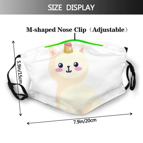 yanfind Isolated Lovely Fashion Cat Cute Fantasy Trendy Magic Positive Horn Design Beautiful Dust Washable Reusable Filter and Reusable Mouth Warm Windproof Cotton Face