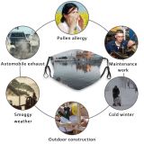 yanfind Lady Town Lake Structure Golden Sightseeing Pavement Faceless Saint Sikh Palace Unrecognizable Dust Washable Reusable Filter and Reusable Mouth Warm Windproof Cotton Face