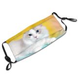 yanfind Isolated Fur Cat Kitty Cute Beautiful Show Shot Pet Cats Fluffy Eyes Dust Washable Reusable Filter and Reusable Mouth Warm Windproof Cotton Face