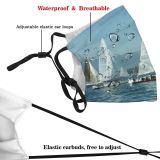yanfind Sport Bol Transportation Sail Sailboat Boat Dinghy Yacht Vehicle Sailing Boat Yacht Dust Washable Reusable Filter and Reusable Mouth Warm Windproof Cotton Face