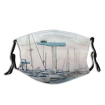 yanfind Marina Watercraft Harbor Transportation Sailboat Boat Sky Vehicle Dock Boat Atmospheric Shiplift Dust Washable Reusable Filter and Reusable Mouth Warm Windproof Cotton Face
