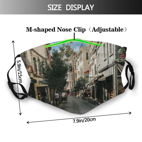 yanfind Idyllic Istanbu Perspective Town Vacation Exterior Pavement Iphone Passage Road Walkway Cobblestone Dust Washable Reusable Filter and Reusable Mouth Warm Windproof Cotton Face