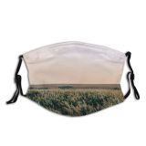 yanfind Idyllic Farm Field Clouds Daytime Tranquil Scenery Grass Outdoors Sky Peaceful Outside Dust Washable Reusable Filter and Reusable Mouth Warm Windproof Cotton Face