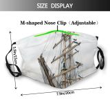 yanfind Tall Adventure Windjammer Barque Vehicle Sea Boat Ship Brig Mast Clipper Rigged Dust Washable Reusable Filter and Reusable Mouth Warm Windproof Cotton Face