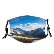 yanfind Ice Glacier Lake Daylight Hike Field Mountain Clouds Climb High Mountains Peak Dust Washable Reusable Filter and Reusable Mouth Warm Windproof Cotton Face