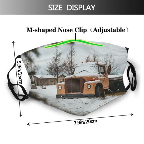 yanfind Ice Transportation Frost Car Storm Frozen Vehicle Winter Tree Snow Outdoors Truck Dust Washable Reusable Filter and Reusable Mouth Warm Windproof Cotton Face