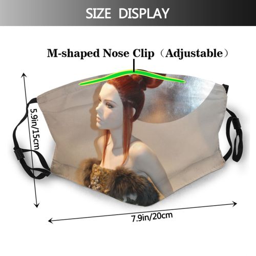 yanfind Shopping Clothes Fashion Christmas Plait Golden Dress Display Light Decoration Model Female Dust Washable Reusable Filter and Reusable Mouth Warm Windproof Cotton Face