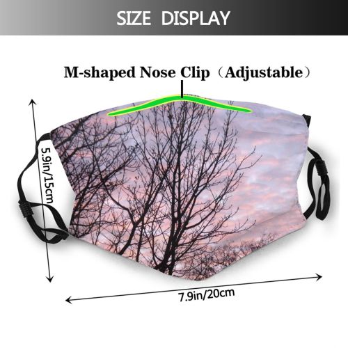 yanfind Romance Depressed Lonely Night Spring Sky Morning Sun Quite Sad Sadness Woody Dust Washable Reusable Filter and Reusable Mouth Warm Windproof Cotton Face