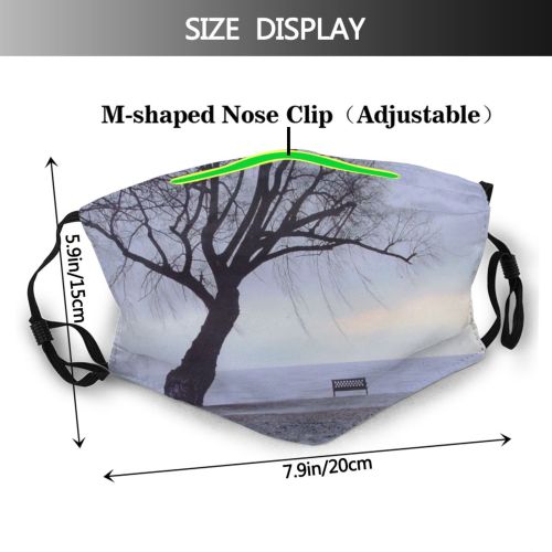 yanfind Landscape Sky Tree Branch Plant Natural Winter Atmospheric Freezing Snow Woody Dust Washable Reusable Filter and Reusable Mouth Warm Windproof Cotton Face