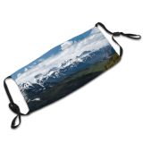 yanfind Ice Glacier Daylight Earth Frost Hike Mountain Panorama Clouds Climb Evergreen Frozen Dust Washable Reusable Filter and Reusable Mouth Warm Windproof Cotton Face