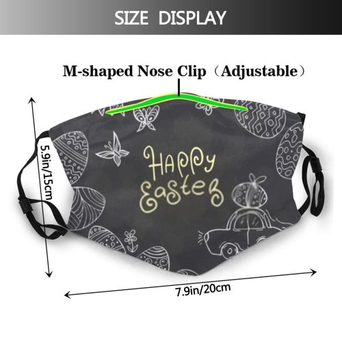 yanfind Abstract Butterfly Isolated Cute Easter Doodle Car Vintage Auto Ornament Design Transport Dust Washable Reusable Filter and Reusable Mouth Warm Windproof Cotton Face