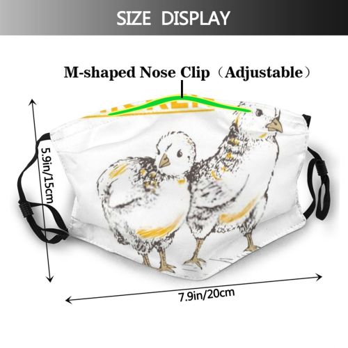 yanfind Farm Happiness Bird Born Protein Little Young Cracked Cute Hatching Easter Newborn Dust Washable Reusable Filter and Reusable Mouth Warm Windproof Cotton Face