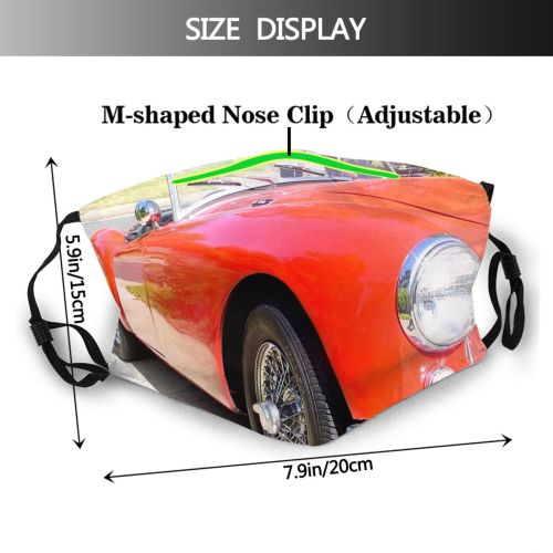 yanfind Sports Old Coupé Vehicle Classic Convertible Car Classic Vehicle Car Sedan Land Dust Washable Reusable Filter and Reusable Mouth Warm Windproof Cotton Face