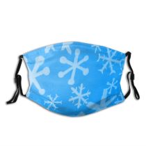 yanfind Holidays Winter Percipitation Frost Eve Christmas Azure Snowflake Symmetry Turquoise Design Electric Dust Washable Reusable Filter and Reusable Mouth Warm Windproof Cotton Face