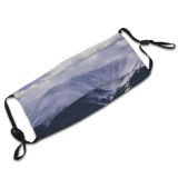 yanfind Ice Glacier Daylight Frost Frosty Mountain Snowy Icy Clouds Daytime Frozen Scenery   Dust Washable Reusable Filter and Reusable Mouth Warm Windproof Cotton Face
