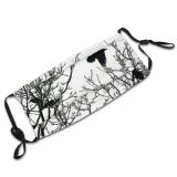 yanfind Crow Winter Forest Rook Bird Plant Bird Twig Sky Tree Tree Branch Dust Washable Reusable Filter and Reusable Mouth Warm Windproof Cotton Face