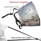 yanfind Winter Frozen Frost Freeze Winter Natural Sun Frosty Landscape Sky Ice Branch Dust Washable Reusable Filter and Reusable Mouth Warm Windproof Cotton Face