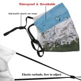 yanfind Idyllic Ice Pine Frosty Mountain Enviroment Snowy Icy Coniferous Frozen Tranquil Scenery Dust Washable Reusable Filter and Reusable Mouth Warm Windproof Cotton Face