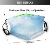 yanfind Ice Defocused Hill Frozen Layered Snow Event Space Season Snowflake Digitally Temperature Dust Washable Reusable Filter and Reusable Mouth Warm Windproof Cotton Face