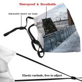 yanfind Winter Frozen Path Fixed Sky Limb Winter Link Branch Mohawk Ice Snow Dust Washable Reusable Filter and Reusable Mouth Warm Windproof Cotton Face