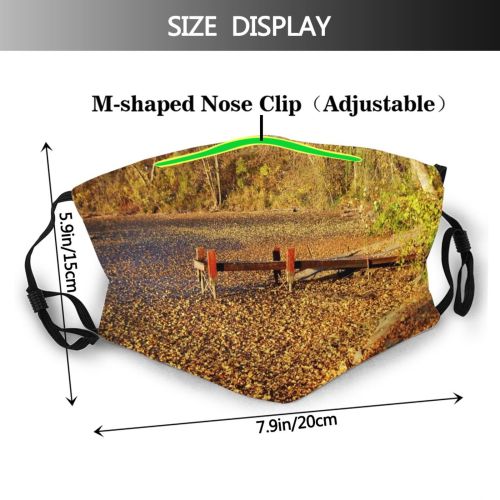 yanfind Natural Autumn Woody Leaves Colours Landscape Sea Sky Fall Wood Soil Leaf Dust Washable Reusable Filter and Reusable Mouth Warm Windproof Cotton Face