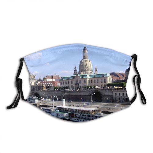 yanfind Town Settlement Transport Historic Church Tourism Center Elbe City Elbflorenz Saxony Boat Dust Washable Reusable Filter and Reusable Mouth Warm Windproof Cotton Face