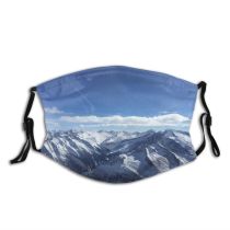 yanfind Ice Glacier Daylight Frost Hike Mountain Panorama Clouds Peaks Climb Frozen Altitude Dust Washable Reusable Filter and Reusable Mouth Warm Windproof Cotton Face