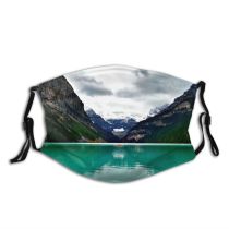 yanfind Lake Vacation Sea Canoe Clouds Tourism River Island Mountains Beautiful Valley Trees Dust Washable Reusable Filter and Reusable Mouth Warm Windproof Cotton Face