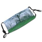 yanfind Dead Winter Lonely Scenery Sky Field Natural Woody Landscape Plant Meadow Pasture Dust Washable Reusable Filter and Reusable Mouth Warm Windproof Cotton Face