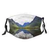 yanfind Idyllic Lake Daylight Calm Mountain Attraction Forest Clouds Tourism Scene Mountains Beautiful Dust Washable Reusable Filter and Reusable Mouth Warm Windproof Cotton Face