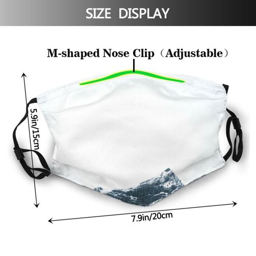 yanfind Icy Adventure Landscape Winter Outdoors Season Snow Sky Capped Travel Frosty Range Dust Washable Reusable Filter and Reusable Mouth Warm Windproof Cotton Face
