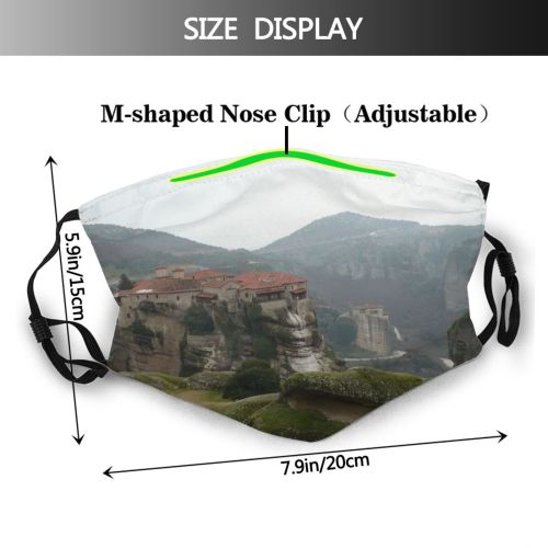 yanfind Winter Highland Cliff Escarpment Mountain Etali Hill Outcrop Landforms Mountainous Historic Valley Dust Washable Reusable Filter and Reusable Mouth Warm Windproof Cotton Face