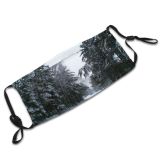 yanfind Winter Frozen Sky Winter Atmospheric Branches Woody Branch Sky Ice Branch Snow Dust Washable Reusable Filter and Reusable Mouth Warm Windproof Cotton Face