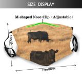 yanfind Grazing Field Field Natural Meadows Australia Sky Cattle Bovine Pasture Prairie Grassland Dust Washable Reusable Filter and Reusable Mouth Warm Windproof Cotton Face