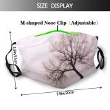 yanfind Mist s Morning Natural Atmospheric Woody Fog Landscape Sky Eerie Branch Tree Dust Washable Reusable Filter and Reusable Mouth Warm Windproof Cotton Face