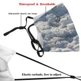yanfind Winter Meteorological Cloud Geological Sky Ice Ice Cumulus Atmosphere Footprint Winter Snow Dust Washable Reusable Filter and Reusable Mouth Warm Windproof Cotton Face