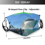 yanfind Vehicle Ship Cruise Motor Boat Key Ship Ocean Watercraft Ocean Dock Naval Dust Washable Reusable Filter and Reusable Mouth Warm Windproof Cotton Face