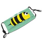 yanfind Isolated Bee Smile Comic Cute Mascot Bumblebee Friendly Insect Cheerful Wasp Fly Dust Washable Reusable Filter and Reusable Mouth Warm Windproof Cotton Face