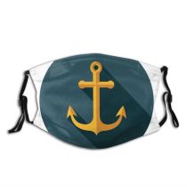 yanfind Canada Nautical Pirate Ship Art Vessel Anchor Design Sailing Sea Dust Washable Reusable Filter and Reusable Mouth Warm Windproof Cotton Face