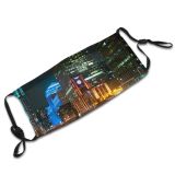 yanfind Lamps Transportation Streetlights Calm Citylights Downtown Evening Landmark Reflections Night Artists Car Dust Washable Reusable Filter and Reusable Mouth Warm Windproof Cotton Face