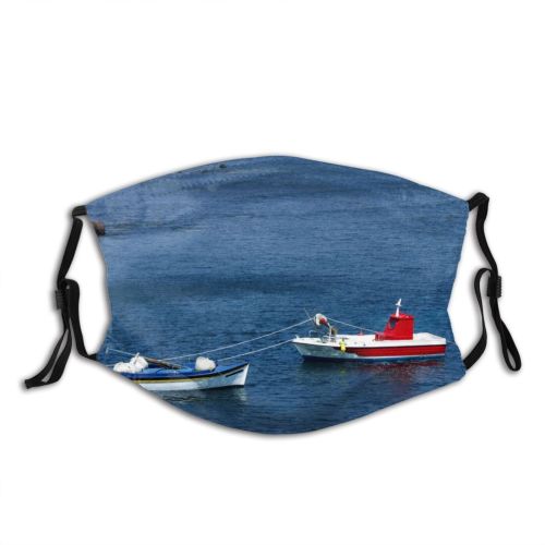 yanfind Watercraft Salt Transportation Boat Sea Sky Vehicle Boating Calm Ocean Boat Tourism Dust Washable Reusable Filter and Reusable Mouth Warm Windproof Cotton Face