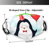 yanfind Isolated Happiness Bird Artwork Little Christmas Cute Xmas Pole Colorful Winter Kid Dust Washable Reusable Filter and Reusable Mouth Warm Windproof Cotton Face