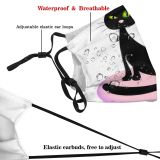 yanfind Abstract Isolated Elegant Whisker Witchcraft Picture Cat Kitty Cute Silhouette Pupils Pillow Dust Washable Reusable Filter and Reusable Mouth Warm Windproof Cotton Face