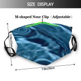 yanfind Texture Resources Liquid Clear Drop Backgrownd Turquoise Fluid Wave Electric Abstract Macro Dust Washable Reusable Filter and Reusable Mouth Warm Windproof Cotton Face