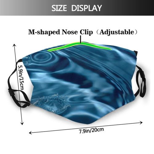 yanfind Texture Resources Liquid Clear Drop Backgrownd Turquoise Fluid Wave Electric Abstract Macro Dust Washable Reusable Filter and Reusable Mouth Warm Windproof Cotton Face